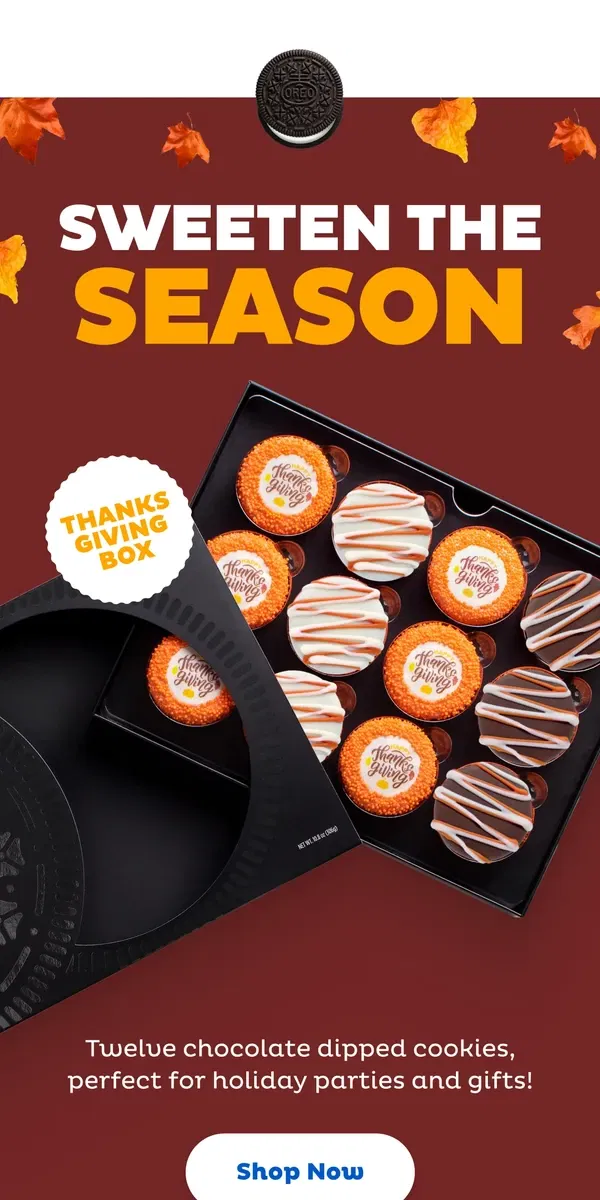 Email from OREO. Sweeten the Fall Season