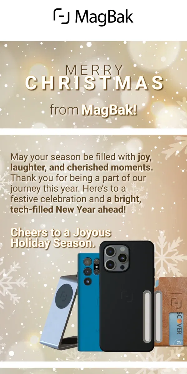 Email from MagBak. Season's Greetings from Us to You! 🎄