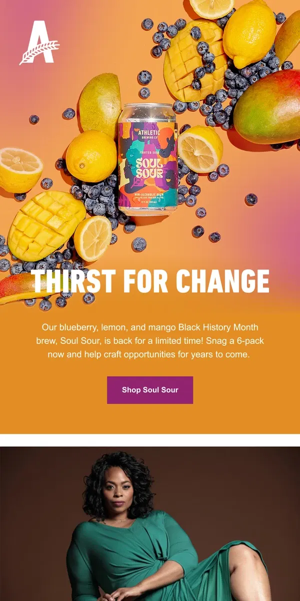 Email from Athletic Brewing Co. Thirst For Change