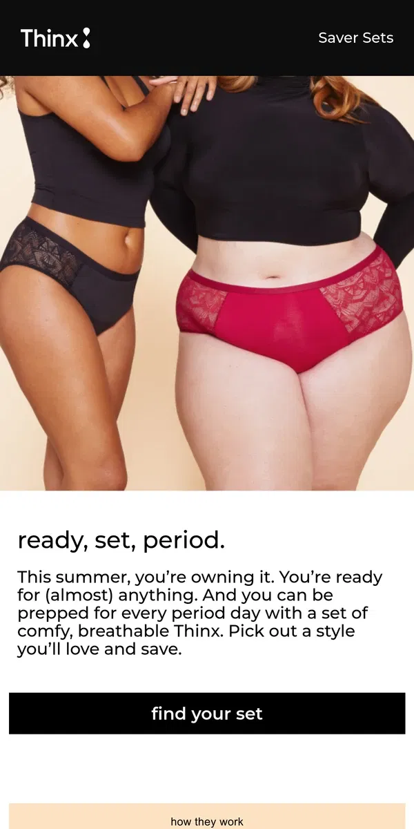 Email from Thinx. Three’s a party