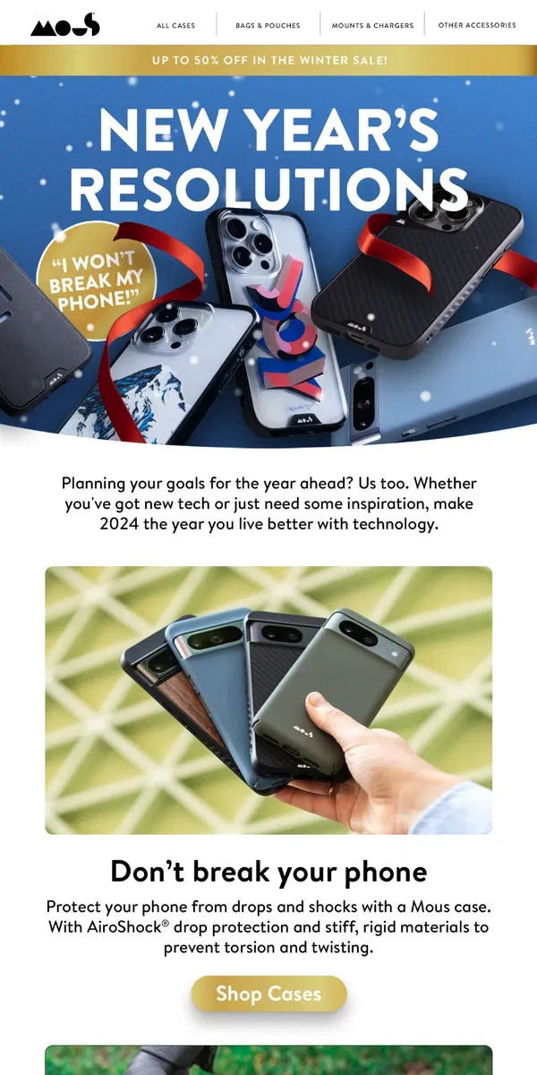 Email from Mous. Smash your 2024 goals!