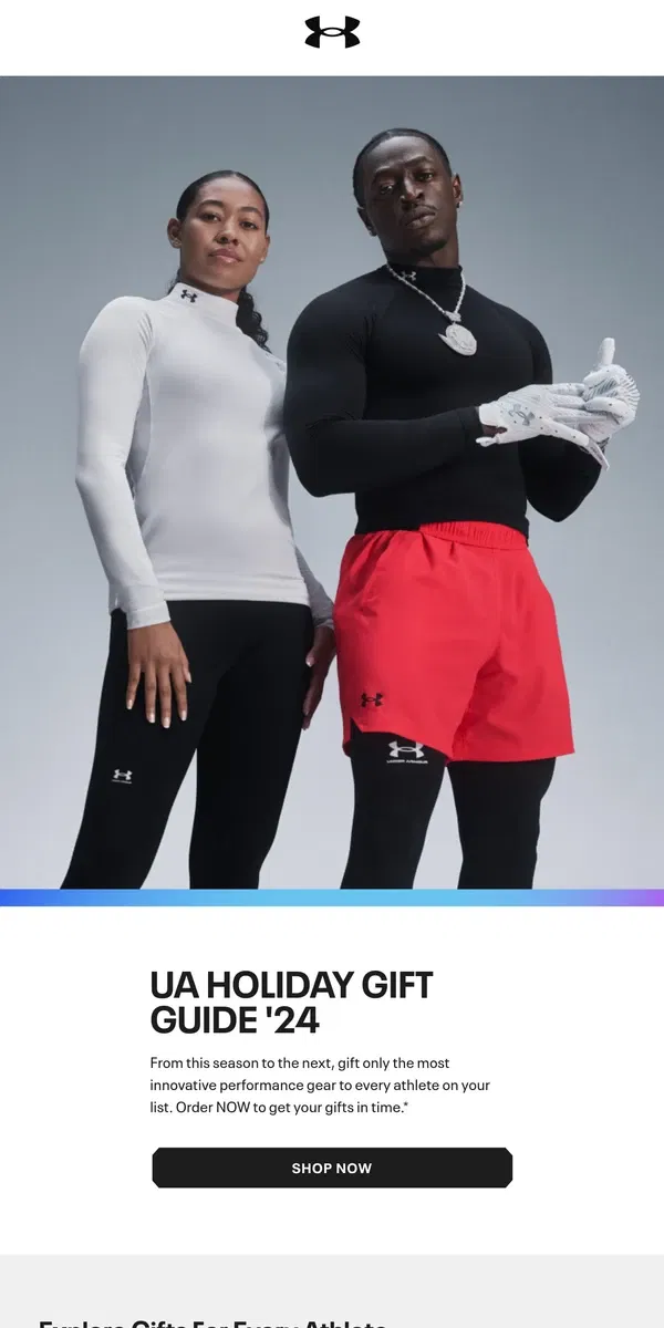 Email from Under Armour. Get Your Gifts by 12/24! 📦