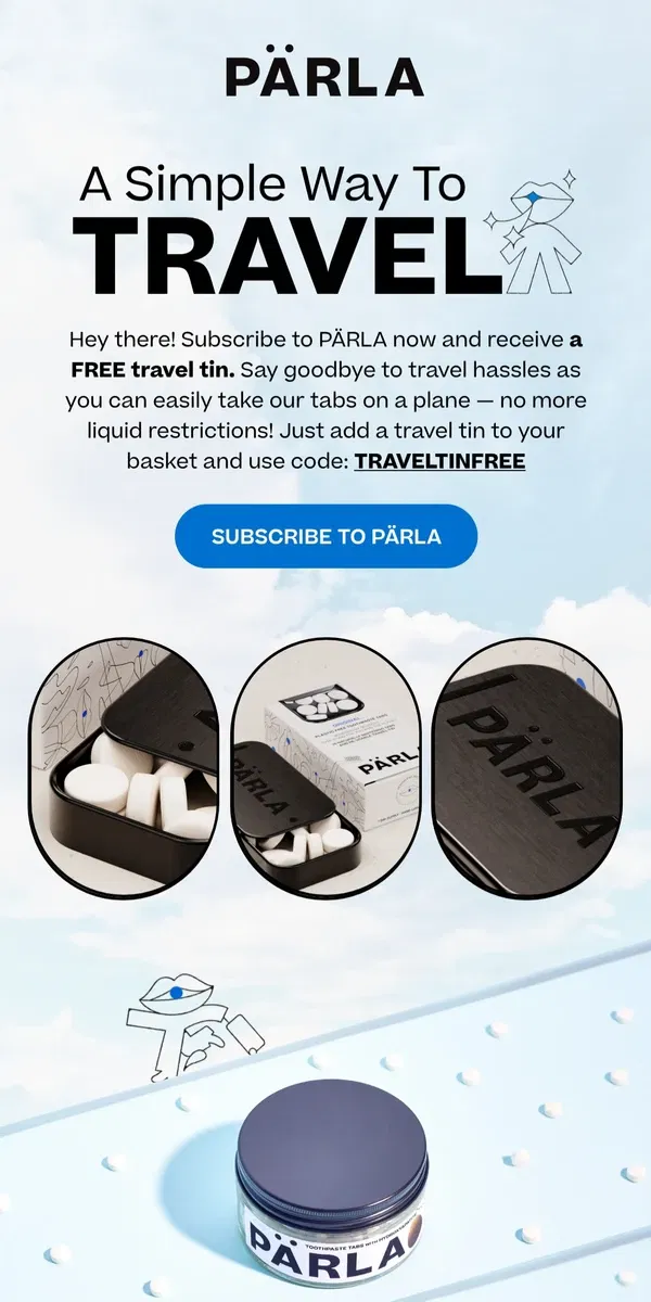 Email from PÄRLA. Claim your FREE gift...