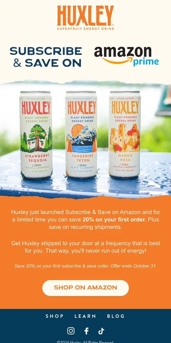 Email from Huxley. Subscribe & Save 20% On Huxley