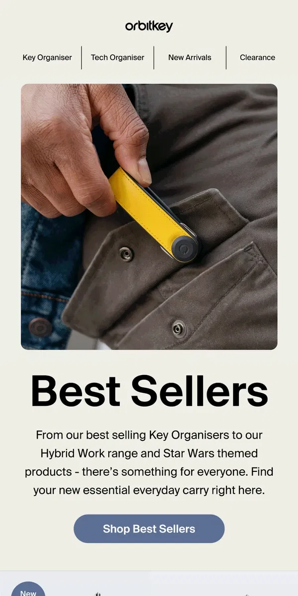 Email from Orbitkey. Check out our bestsellers (while they’re in stock!)