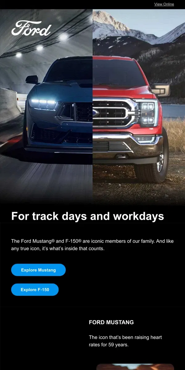 Email from Ford. Inside info on two icons.