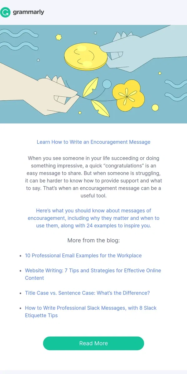 Email from Grammarly. Want to make someone’s day? 😊