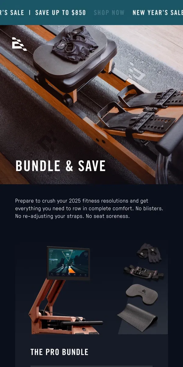 Email from Ergatta. Bundle & save