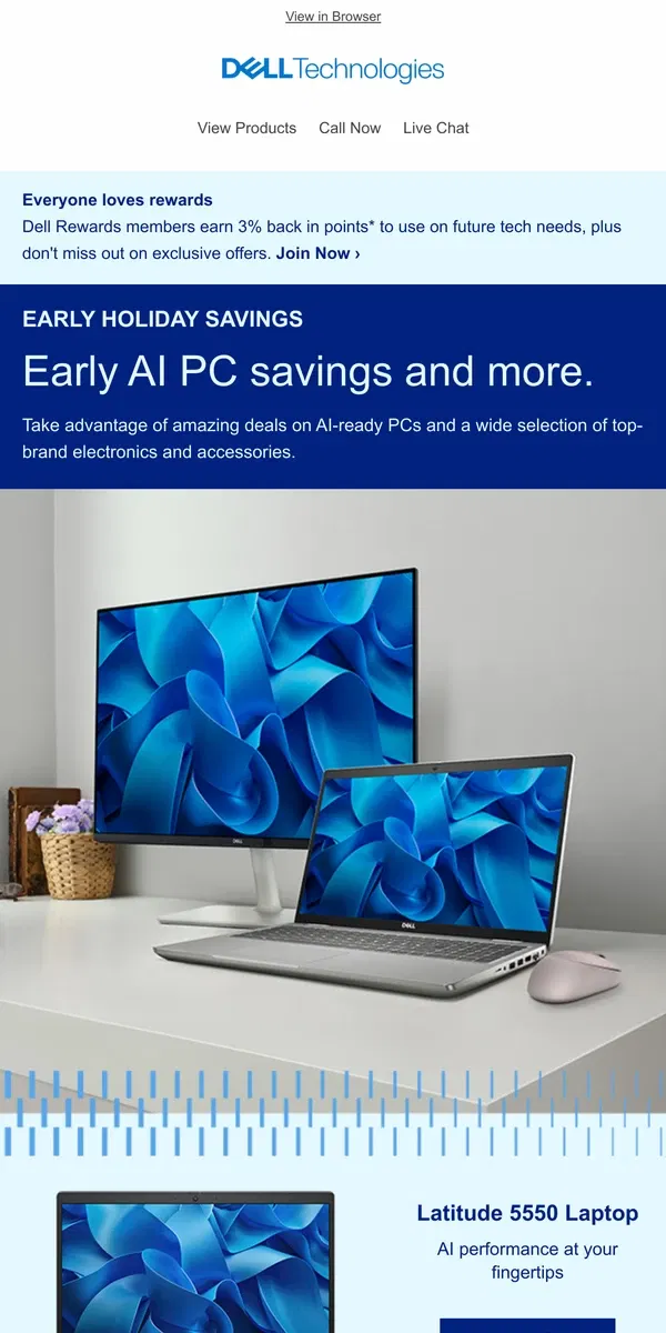 Email from Dell. Early shopping, smart savings.