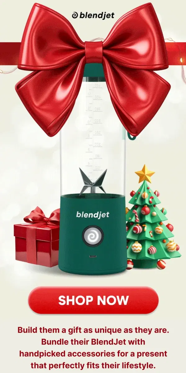 Email from BlendJet. Wrap up a personalized treat! 🎁