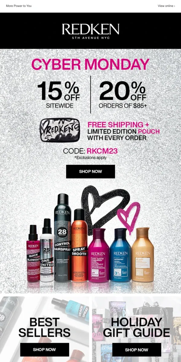 Email from Redken. Don’t wait! 20% off and Free Gift. Shop Redken.com Now!