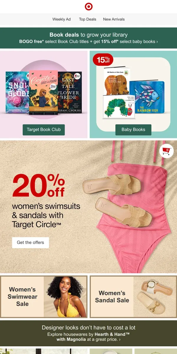 Email from Target. Calling all bookworms! You'll love these deals.