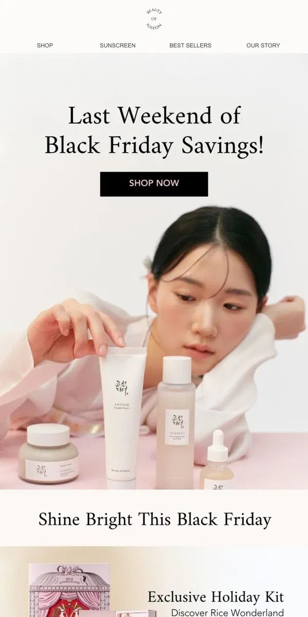 Email from Beauty of Joseon. BOJ Black Friday: Up To 35% Off Ends Soon! 🛍️