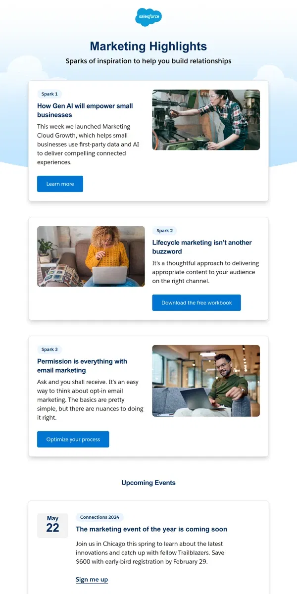 Email from Salesforce. How to build a strong lifecycle marketing strategy