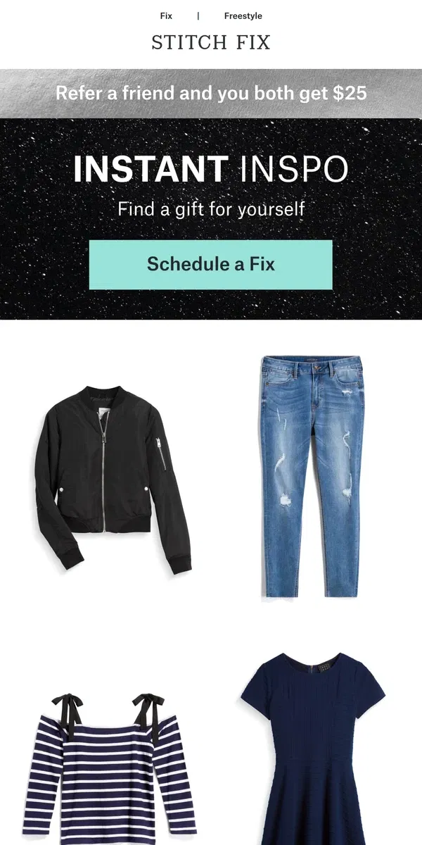 Email from Stitch Fix. Fab style, so easy