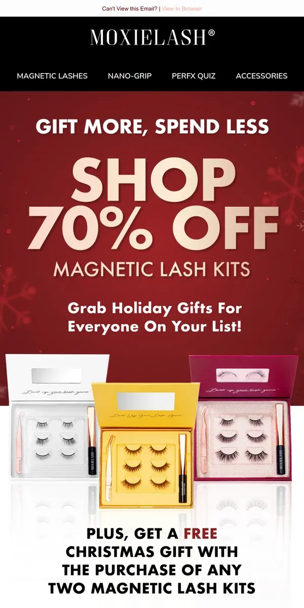 Email from MoxieLash. 🎁 Holiday Shopping Made Easy