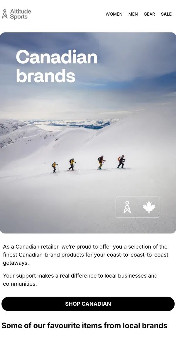 Email from Altitude Sports. 🍁 Choose Canada