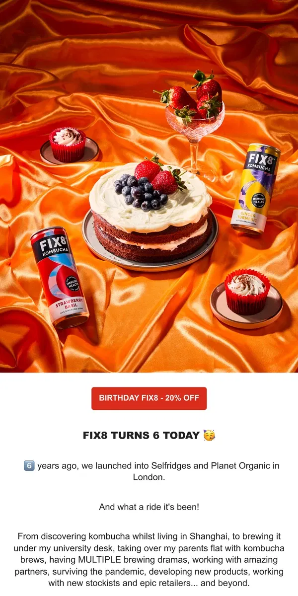 Email from FIX8. HAPPY BIRTHDAY TO US! 🎈🎊😍🥳⭐🎈🎊