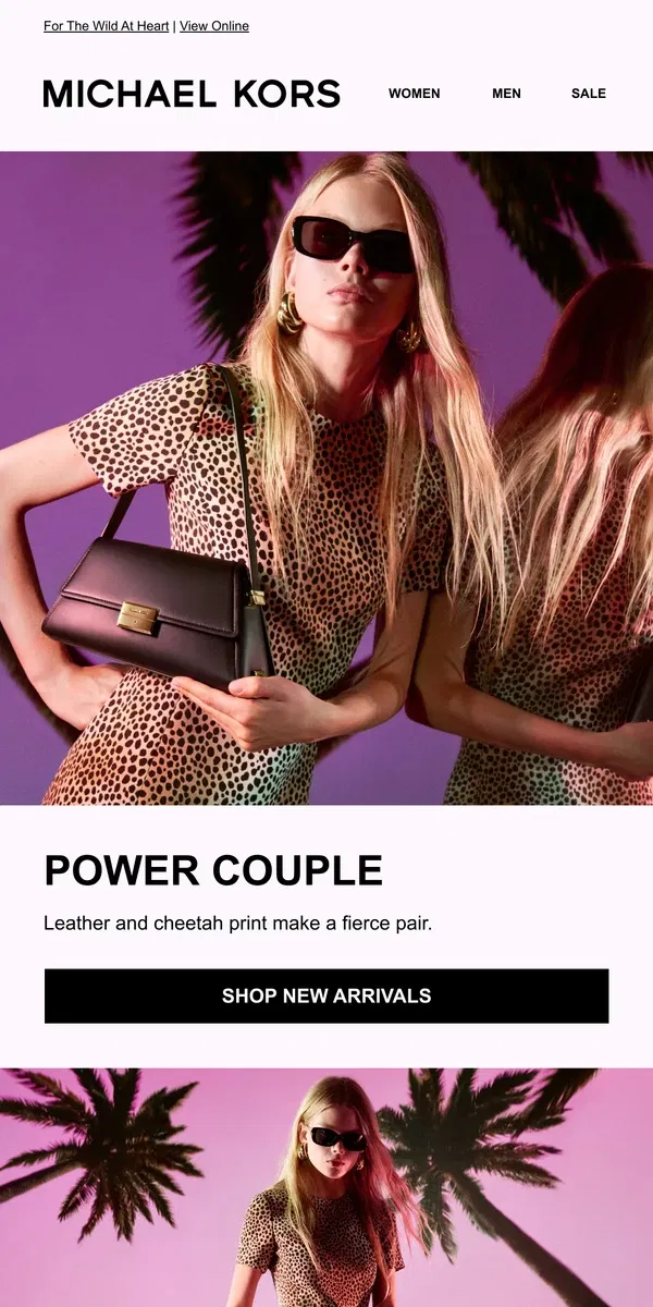 Email from Michael Kors. Top Trending Cheetah Styles