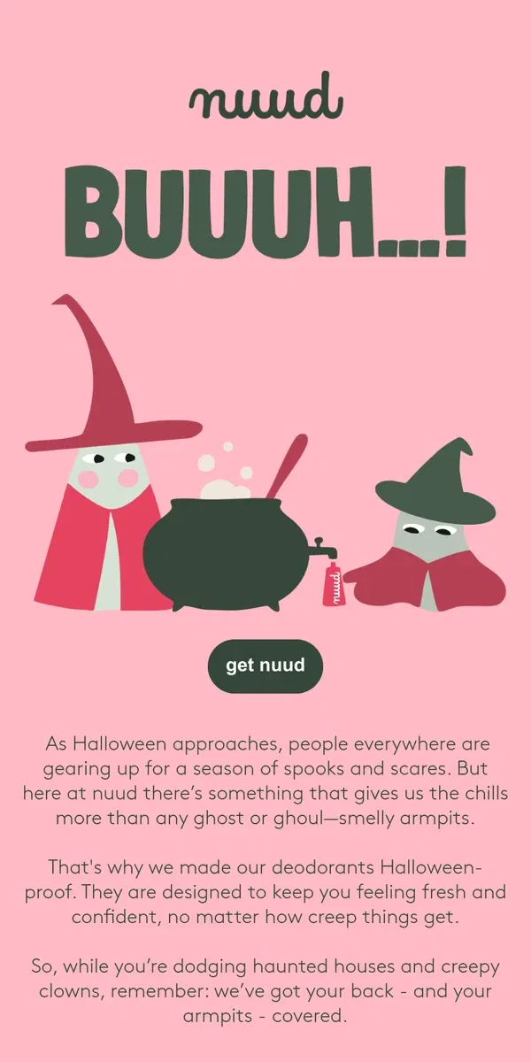 Email from nuud. It's almost Halloween!