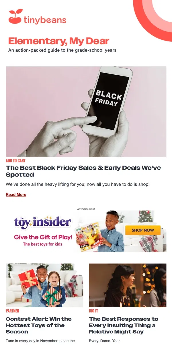 Email from Tinybeans. The Best Black Friday Sales & Early Deals We’ve Spotted