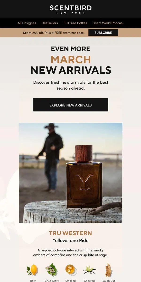 Email from Scentbird. Even MORE New Arrivals