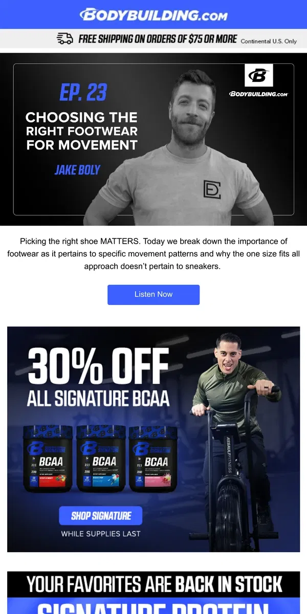 Email from Bodybuilding.com. 🎧 New Podcast Episode is Live! Don’t Miss This One!