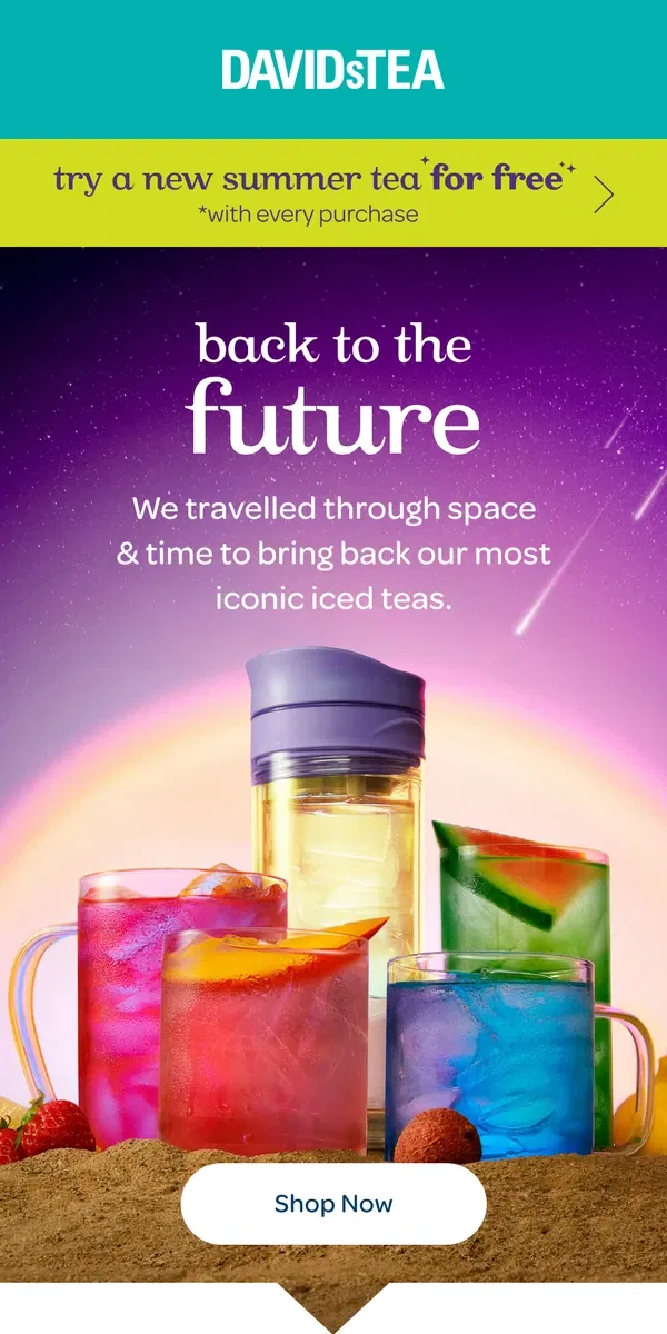 Email from DAVIDsTEA. Incoming: New… and FREE!