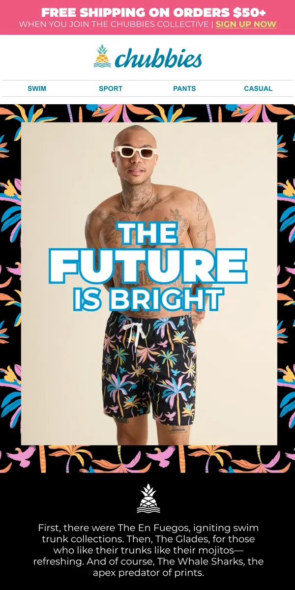 Email from Chubbies Shorts. Calling All Trendsetters, Rule Breakers & Vibe Commanders