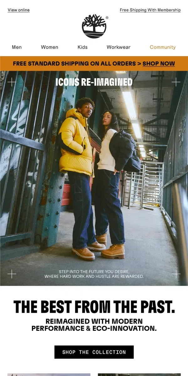 Email from Timberland. Our new collection celebrates past & present.