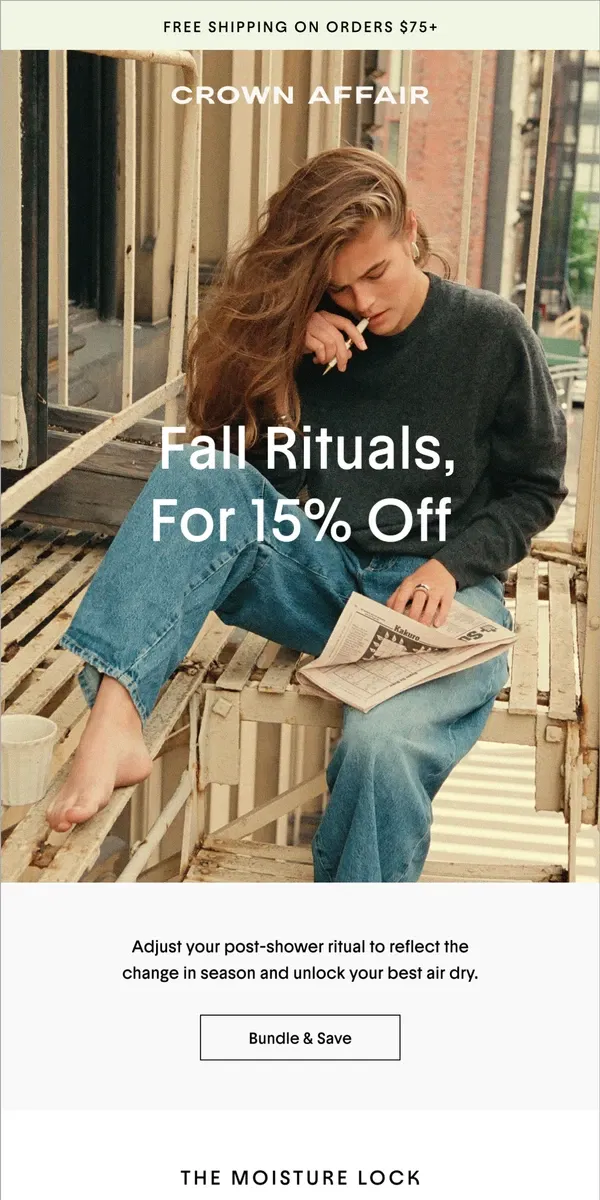 Email from Crowns Affair. Two Rituals, Both 15% off