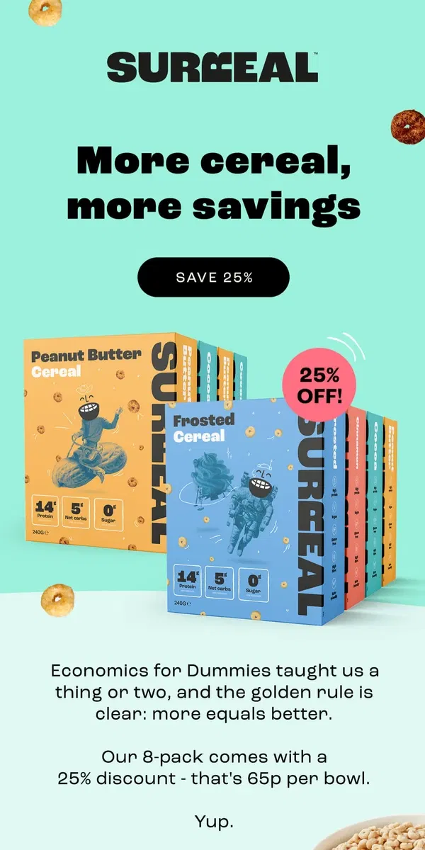 Email from Surreal. Someone said 25% off? 🥣