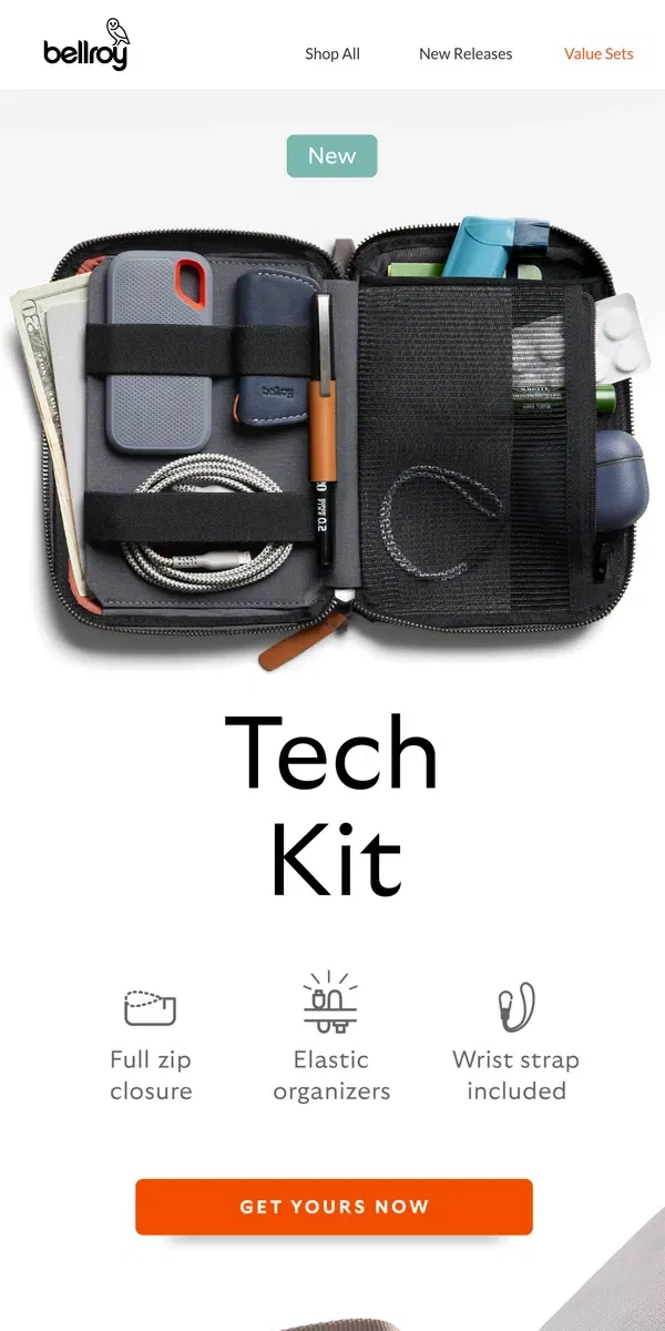 Email from Bellroy. One kit wonder