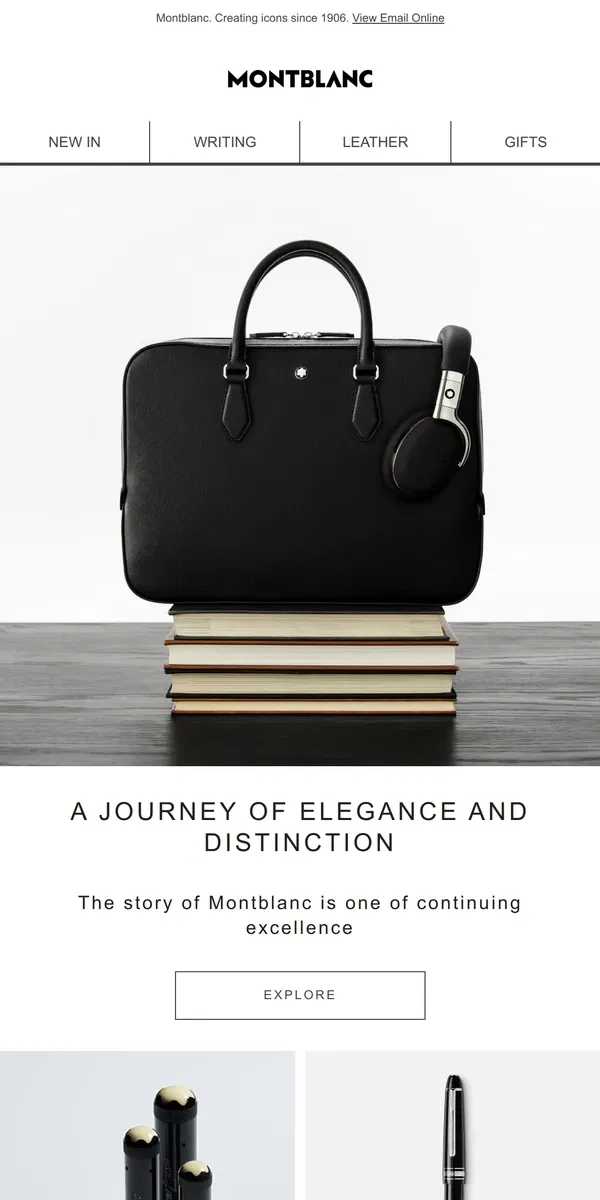 Email from Montblanc. Charmingly old. Excitingly new.