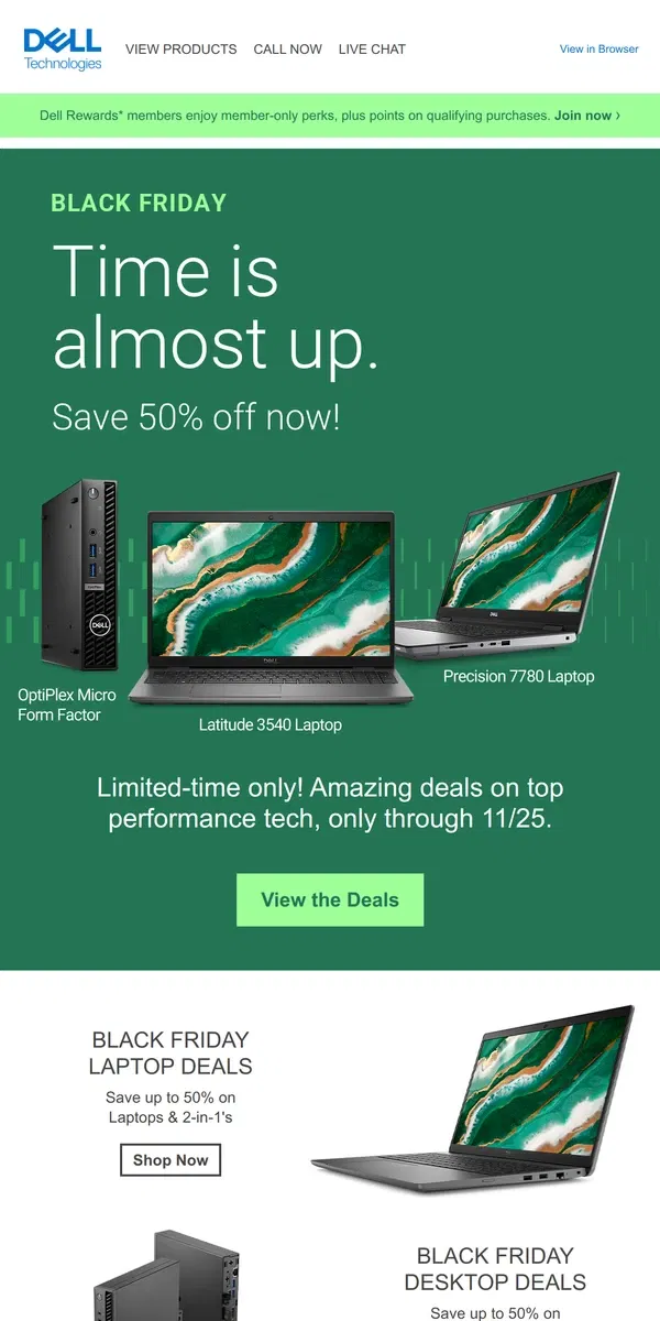 Email from Dell. Last chance to save on our biggest sale of the year!