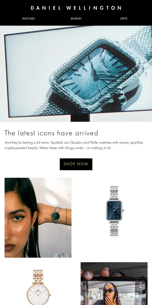 Email from Daniel Wellington. Elevate your style with our crystal-packed bezels