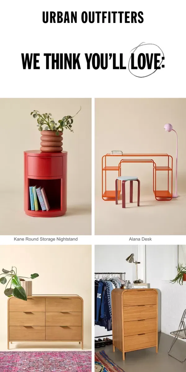 Email from Urban Outfitters. these would look great in your home →