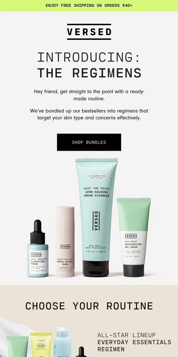 Email from Versed Skin. We’ve got a bundle for that!