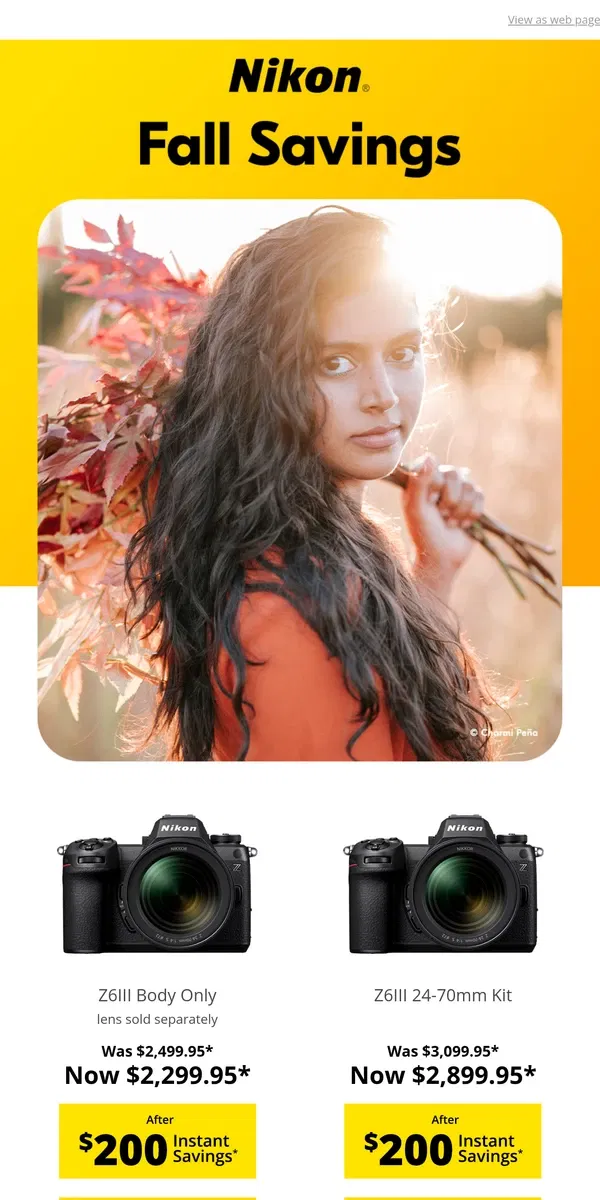 Email from Nikon. Get into the holiday spirit with our October deals