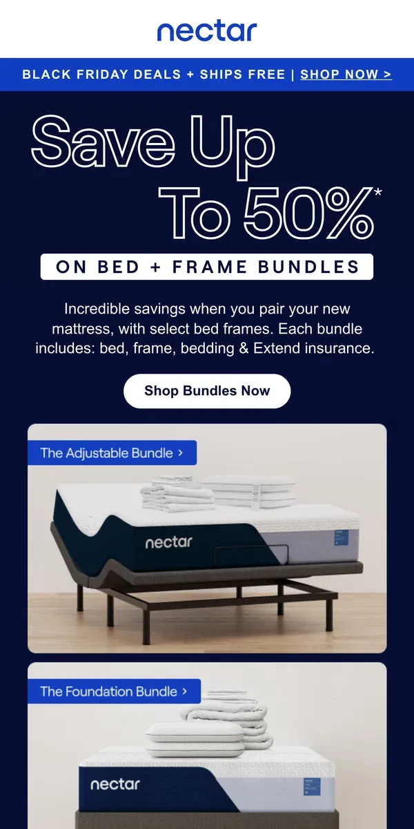 Email from Nectar. The 🦃 has landed! Black Friday Deals Start NOW!