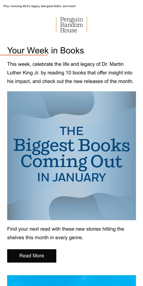 Email from Penguin Random House. Your Week in Books: January’s Biggest Releases