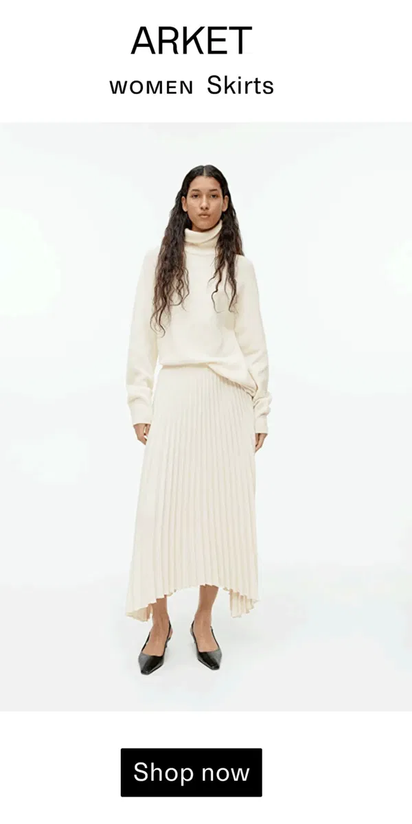 Email from ARKET. In between seasons – Skirts