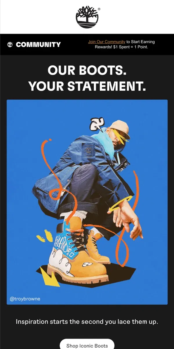 Email from Timberland. How will YOU style our iconic boots?