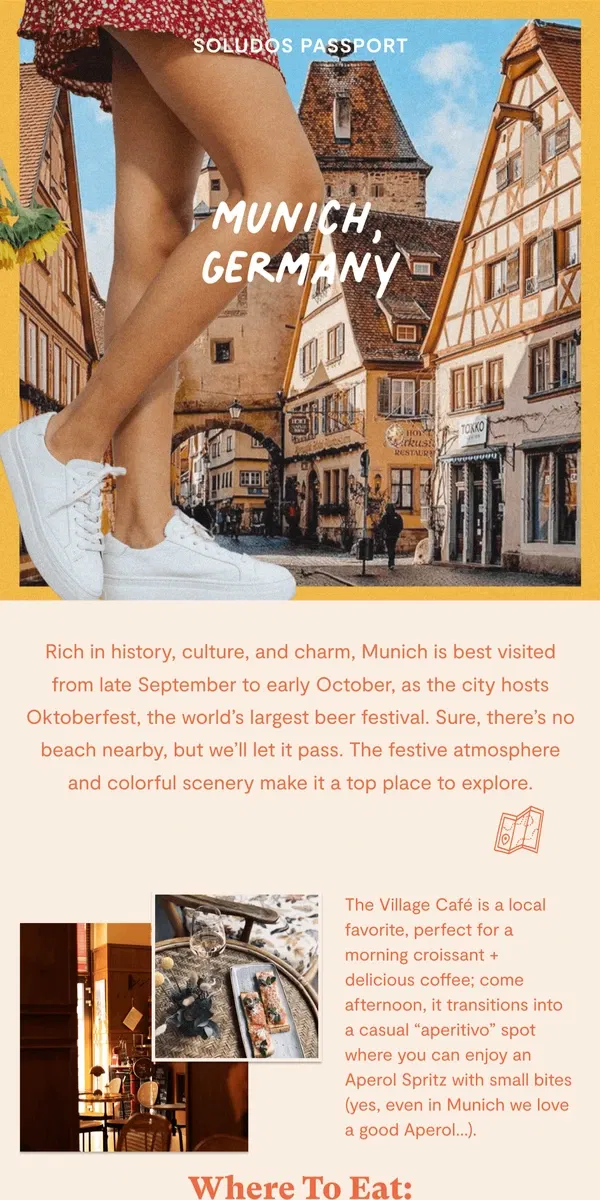 Email from Soludos. Soludos Passport: Octoberfest Edition