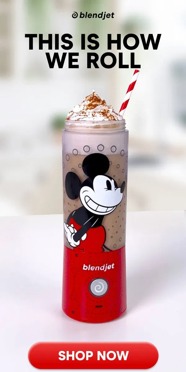 Email from BlendJet. Disney dreams meet cinnamon cream!