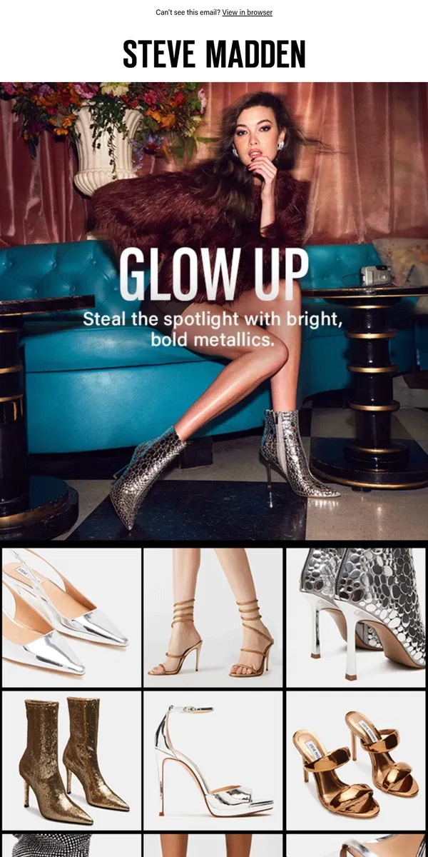 Email from Steve Madden. Shine Right Through The Winter Blues