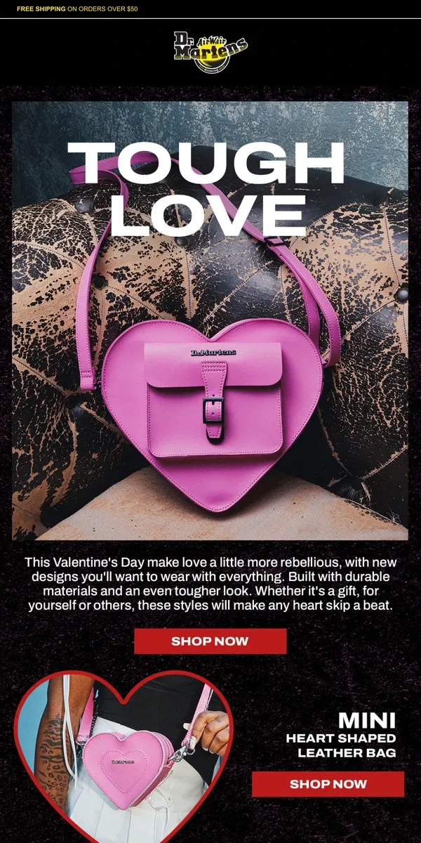 Email from Dr. Martens. Our Valentine's Day round-up is here