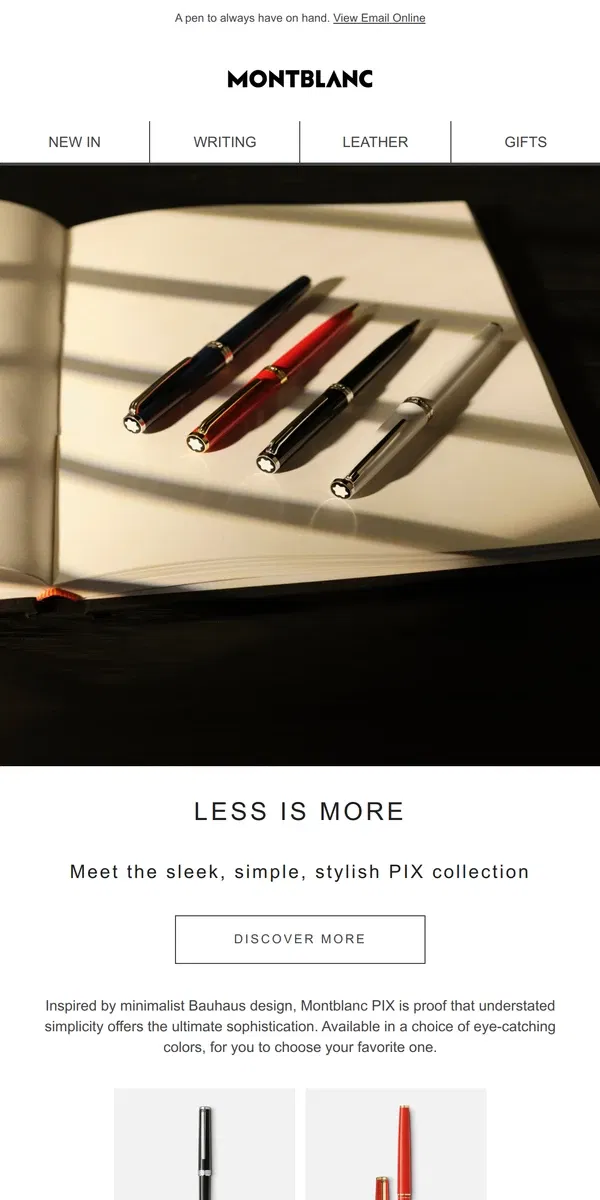 Email from Montblanc. Explore effortless elegance with PIX