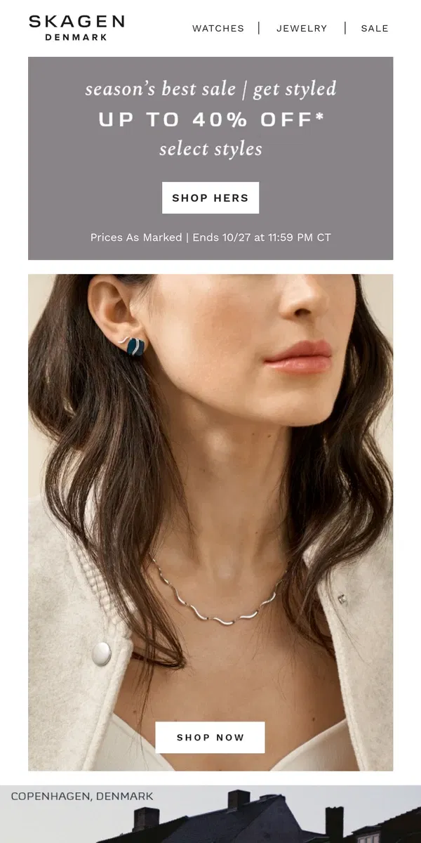 Email from Skagen. she's got to have this.