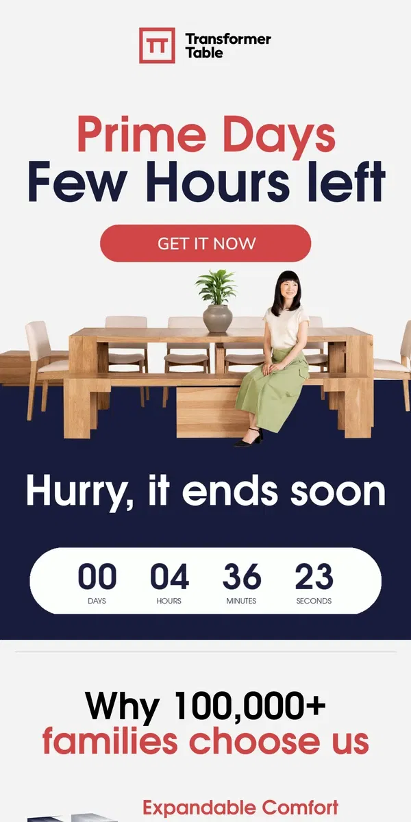 Email from Transformer Table. ⚡[FEW HOURS LEFT] Prime Days - Save $1,300 Now!